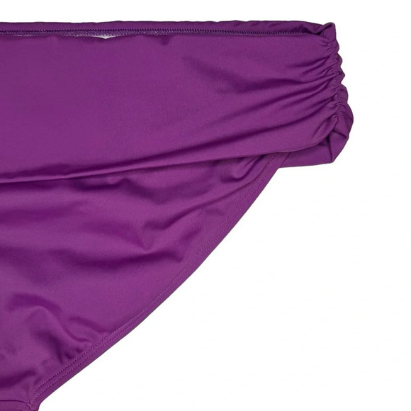 Boden | Classic Fold Bikini Bottom Recycled Material Purple Stretch - Picture 7 of 9